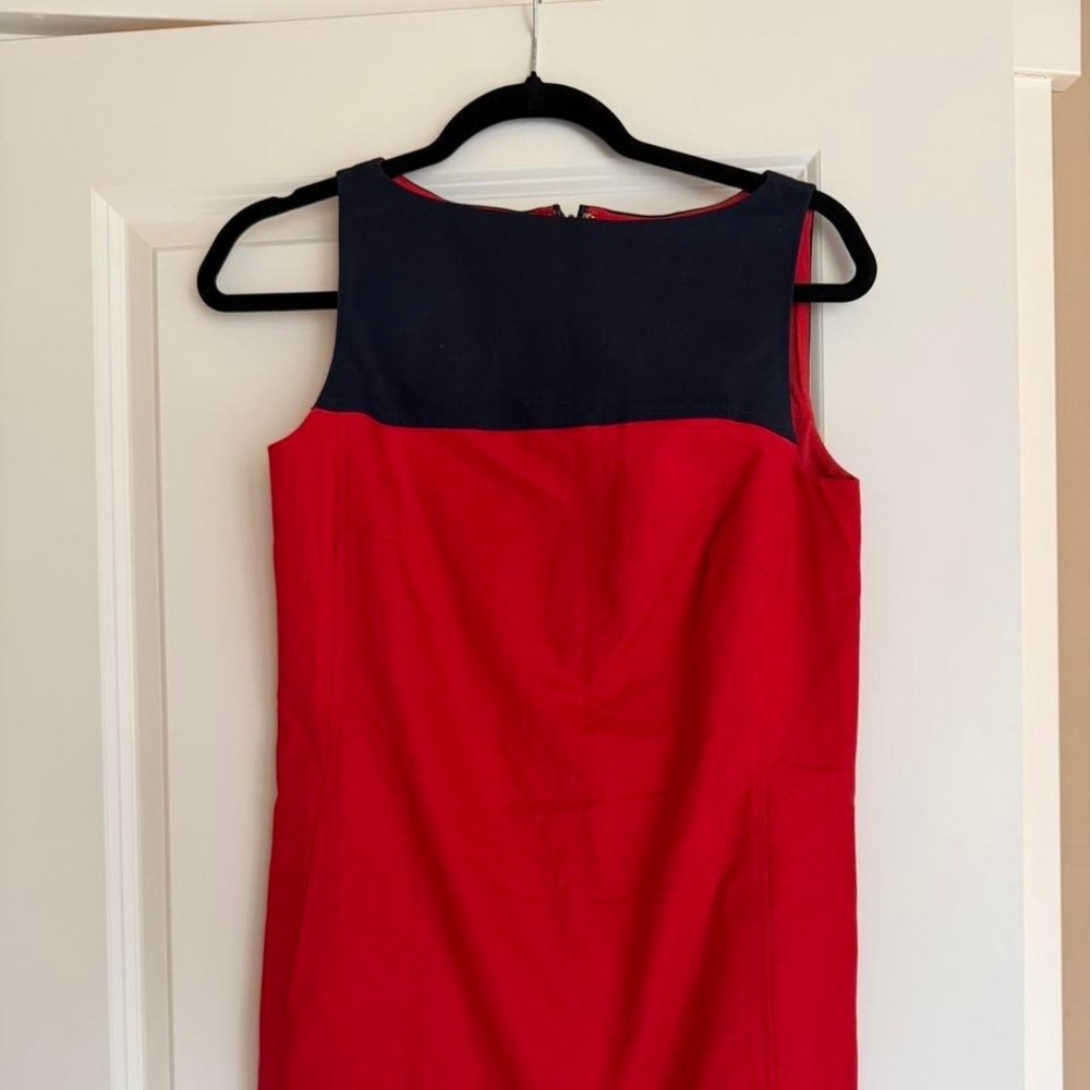 Ralph Lauren Color Block Red and Navy‎ Blue Dress